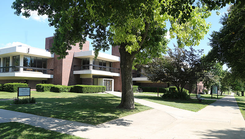 A photo of the Gamble Campus Center.